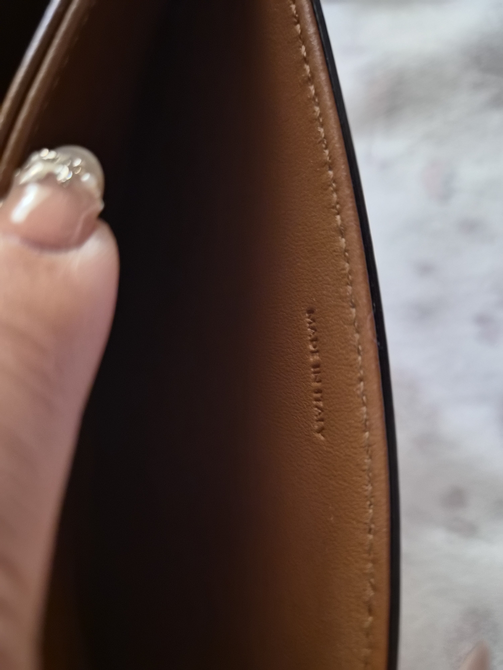 Celine Teen Triomphe Canvas Shoulder Bag with Tan Leather Trim - Picture 16 of 16
